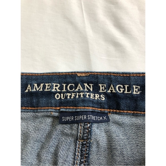 American Eagle Outfitters Hi-Rise Jegging Dark Wash Skinny Jeans Long - Picture 6 of 12